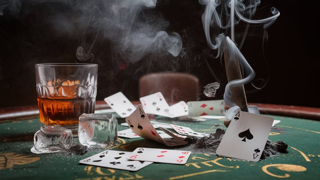 poker fire smoke relaxation
