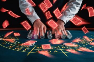 racing cards through sky