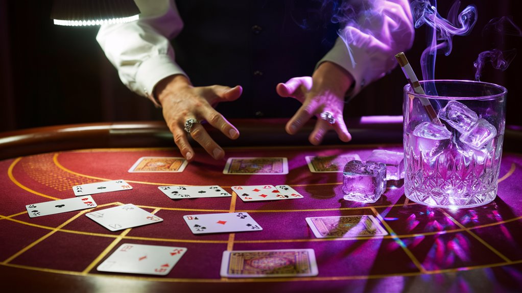 relaxing blackjack dealer cues