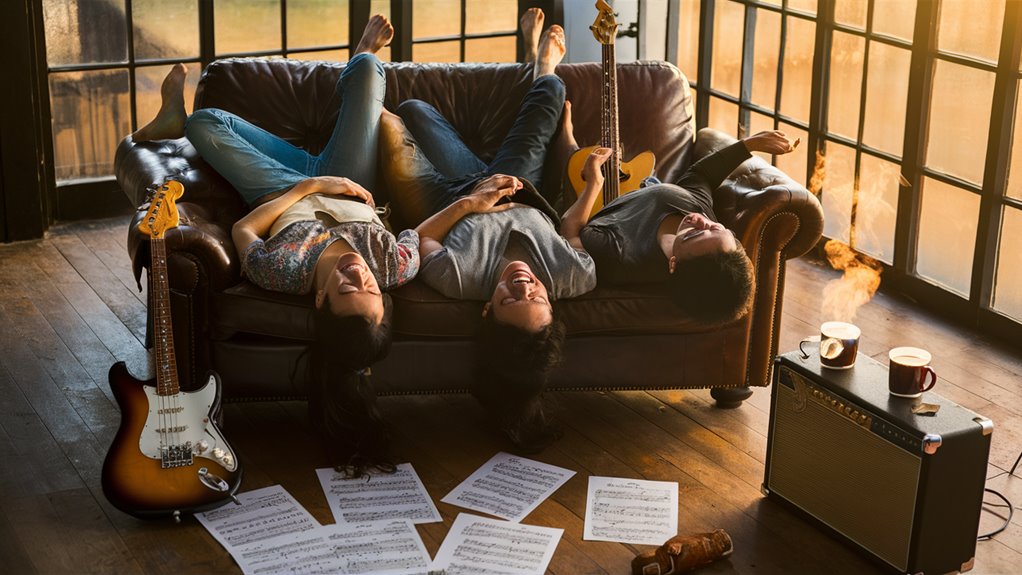 music buddies share good times