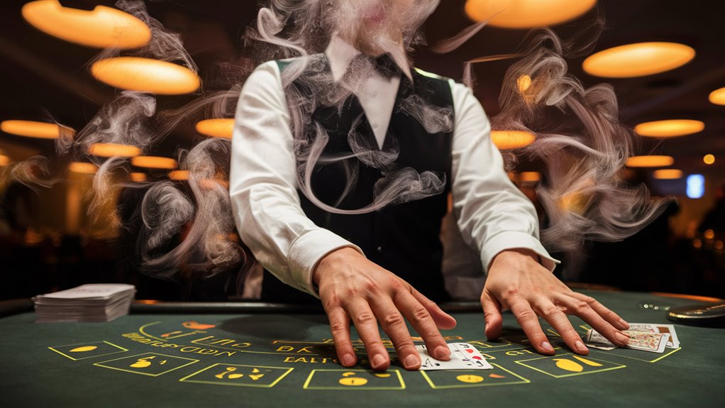 observe casino staff behavior